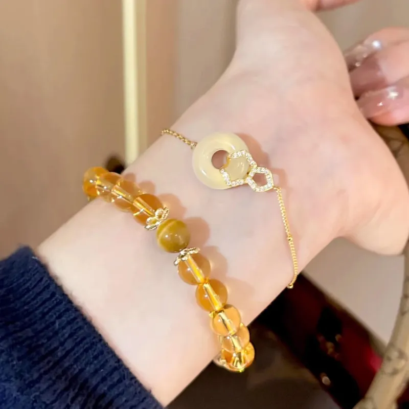 Strange Snow Chalcedony Bracelets Women's-5
