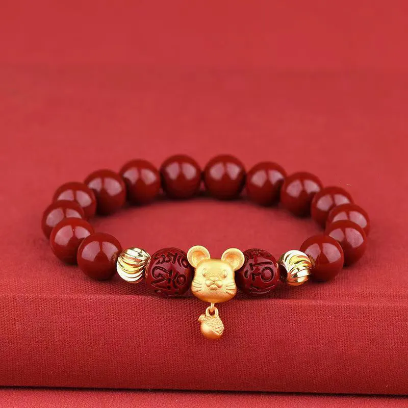Strange Snow Reconstructed Cinnabar Bracelets Unisex-1
