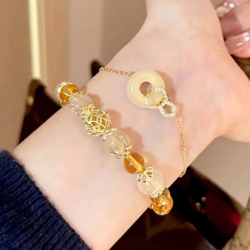 Strange Snow Chalcedony Bracelets Women's-4