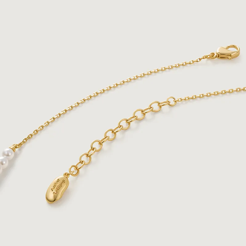 Amber Lollipop Shell Pearl Necklaces Women's-5