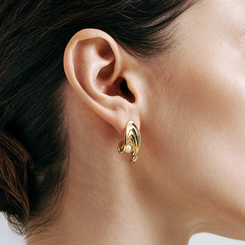 Amber Lollipop Pearl Earrings Women's-3