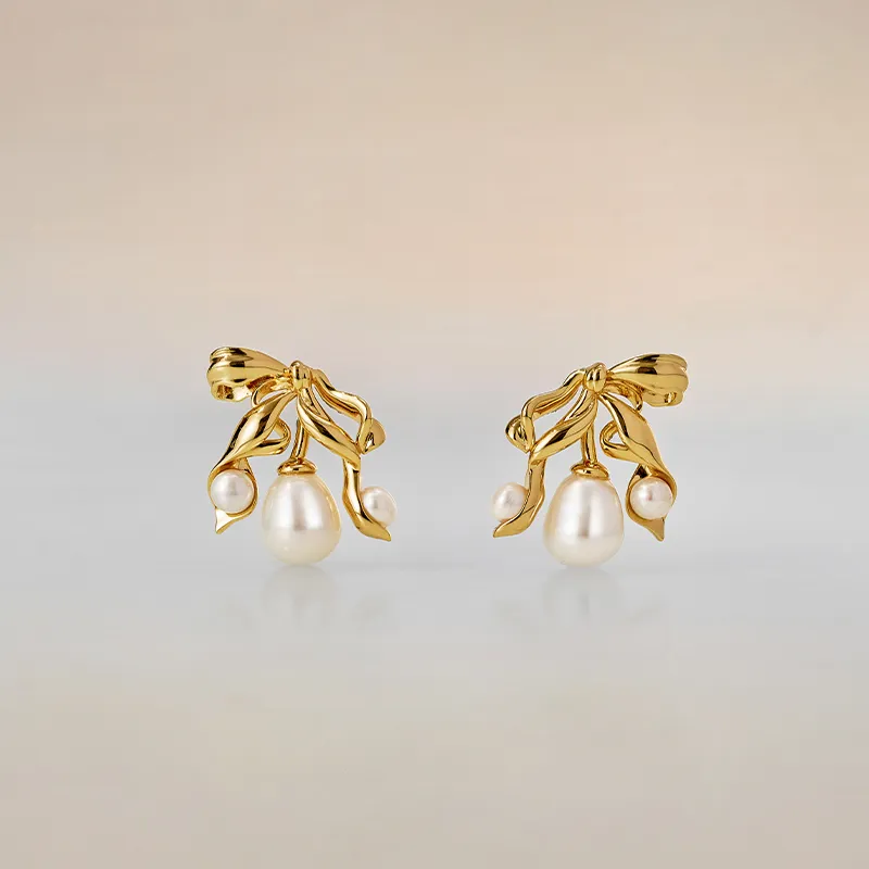 Amber Lollipop Pearl Earrings Women's-1