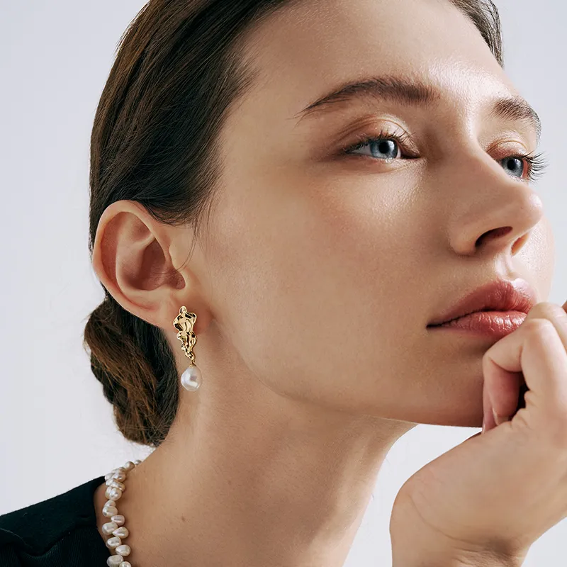 Amber Lollipop Pearl Earrings Women's-1