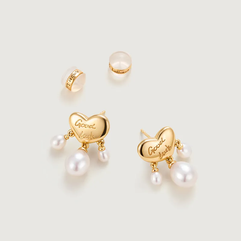Amber Lollipop Luck Collection Pearl Earrings Women's-7