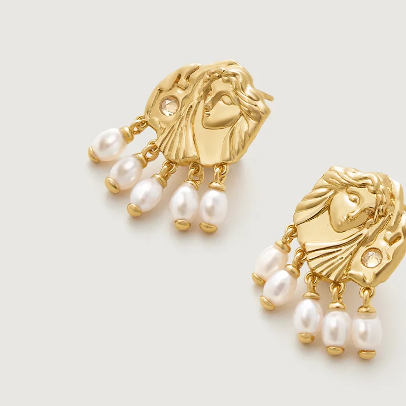 Amber Lollipop Pearl Earrings Women's-3