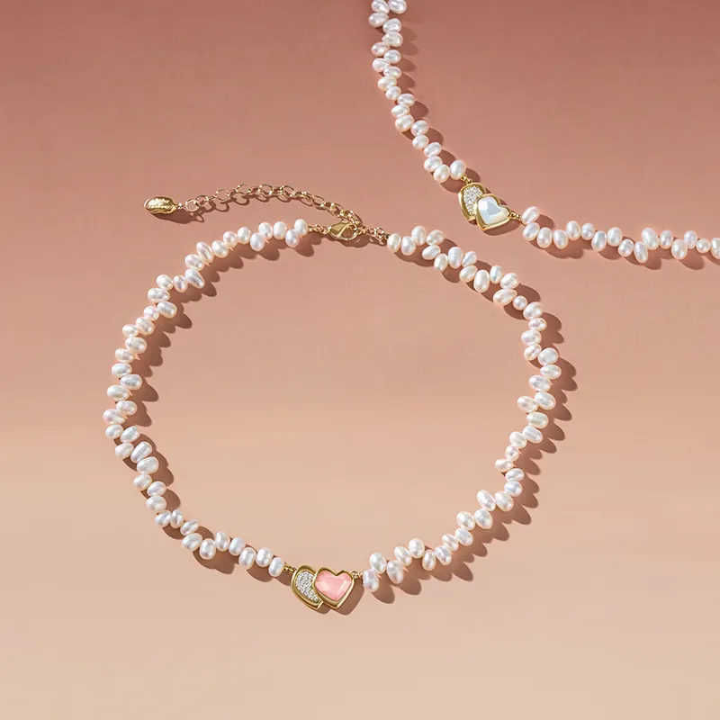 Amber Lollipop Pearl Necklaces Women's-5