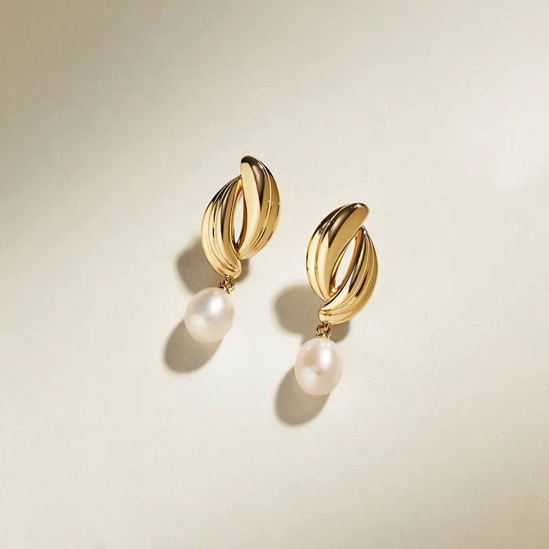 Amber Lollipop Pearl Earrings Women's-1