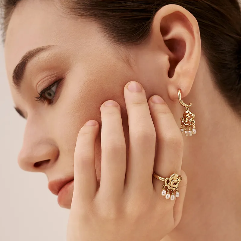 Amber Lollipop Venus Collection Pearl Earrings Women's-2