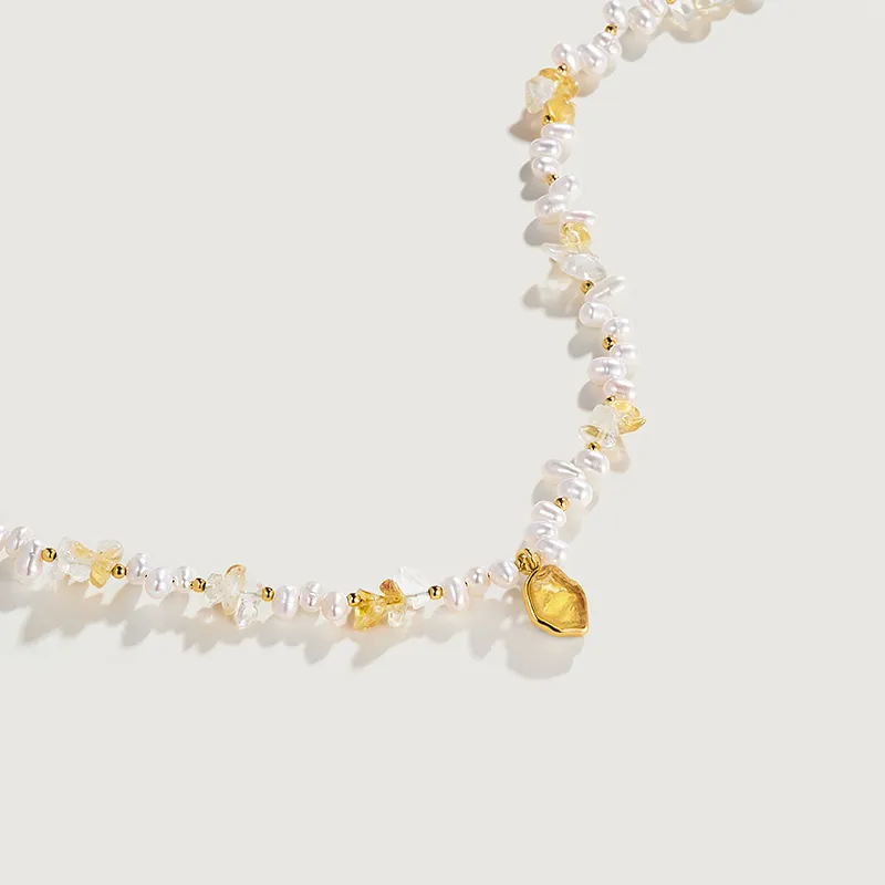 Amber Lollipop Iridescent Realm Pearl Necklaces Women's-3