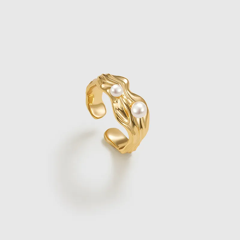 Amber Lollipop Pearl Rings Women's-5