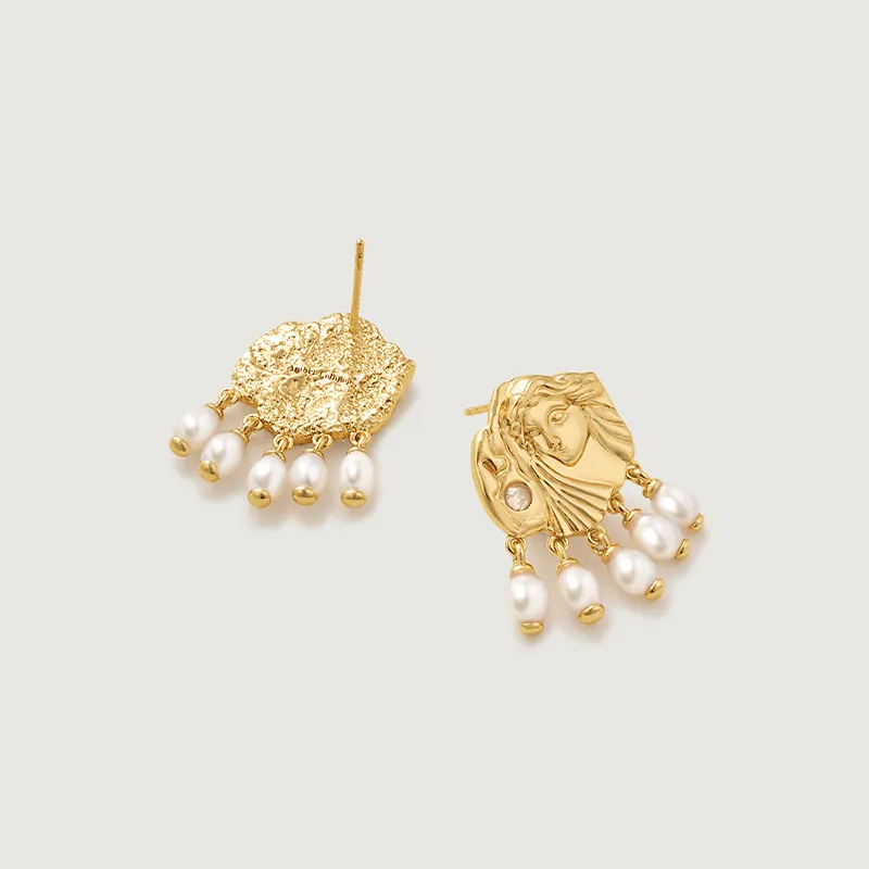 Amber Lollipop Pearl Earrings Women's-6