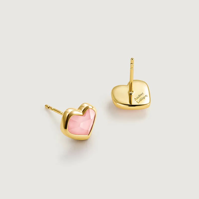 Amber Lollipop Shell Stud Earrings Women's-11