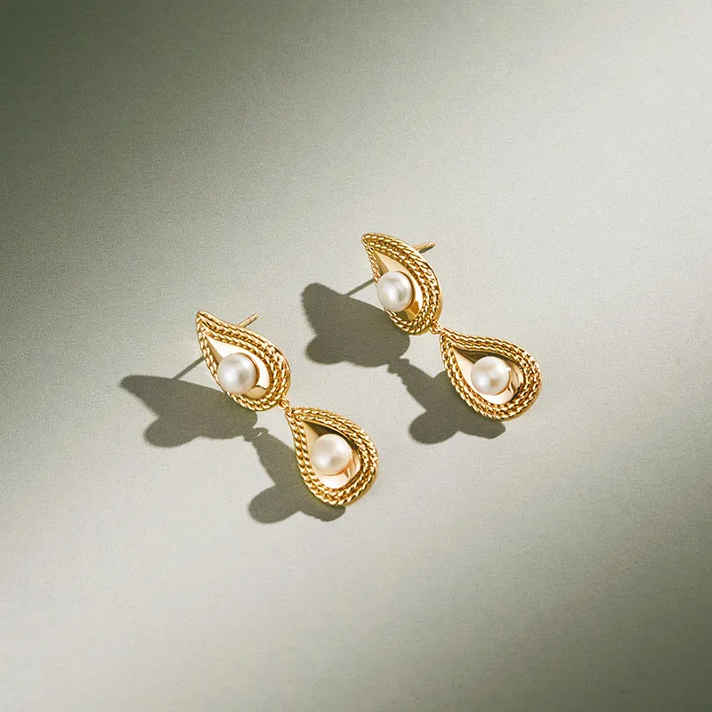 Amber Lollipop Pearl Earrings Women's-3