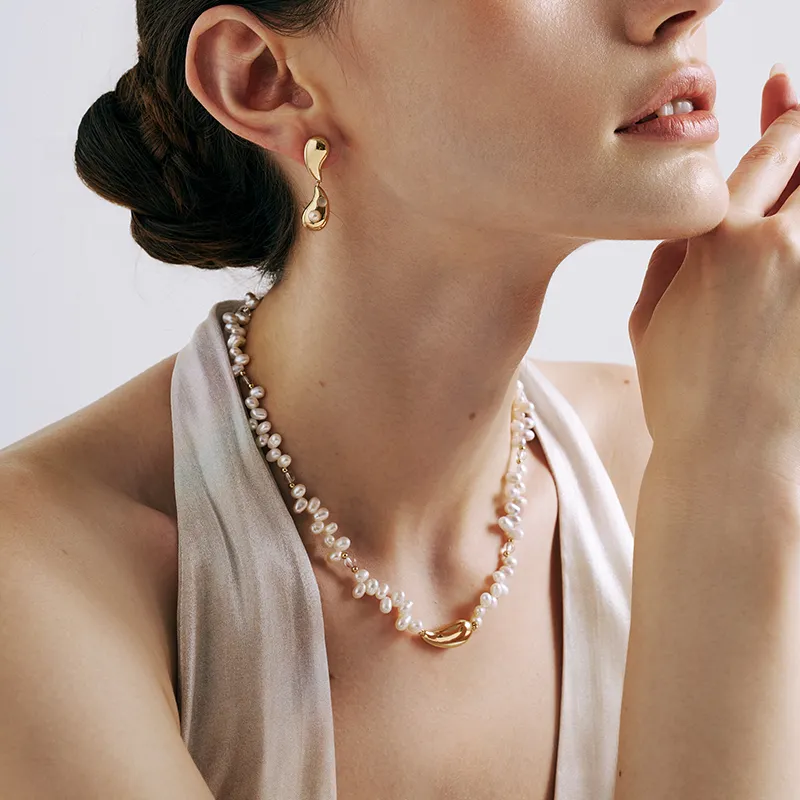 Amber Lollipop Pearl Necklaces Women's-1