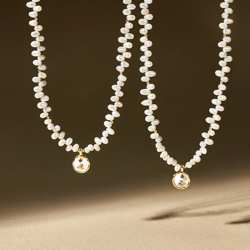 Amber Lollipop Pearl Necklaces Women's-3