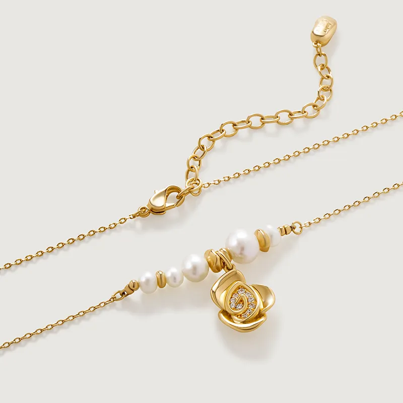 Amber Lollipop Camellia Whispers Collection Pearl Necklaces Women's-4