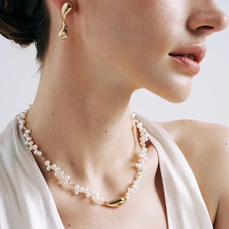 Amber Lollipop Pearl Necklaces Women's-2