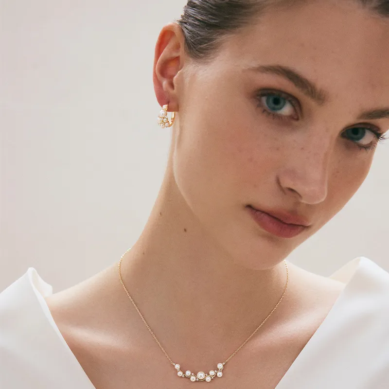 Amber Lollipop Clear Dew Collection Pearl Earrings Women's-1