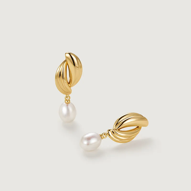 Amber Lollipop Pearl Earrings Women's-5