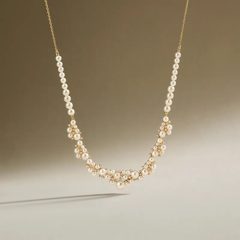 Amber Lollipop Shell Pearl Necklaces Women's-2