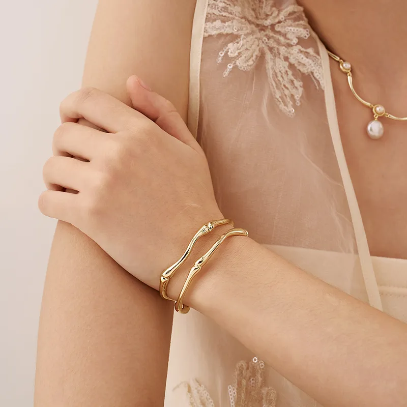 Amber Lollipop Luminous Bamboo Collection Alloy Bangles Unisex-4