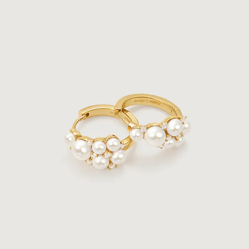 Amber Lollipop Clear Dew Collection Pearl Earrings Women's-5