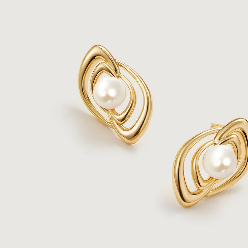 Amber Lollipop Pearl Earrings Women's-5