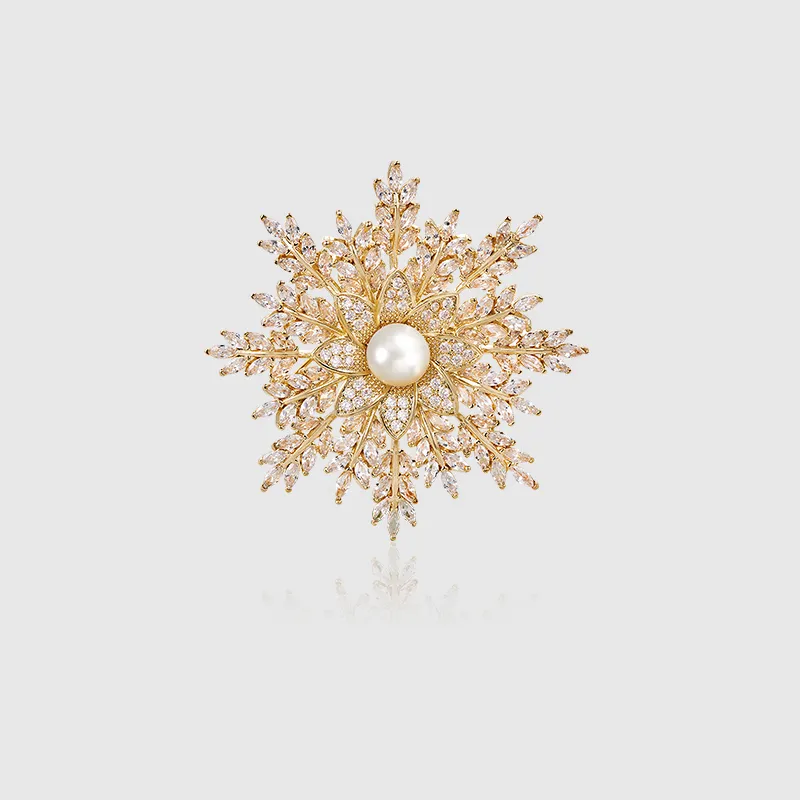 Amber Lollipop Freshwater Pearl Zircon Brooches Women's-3
