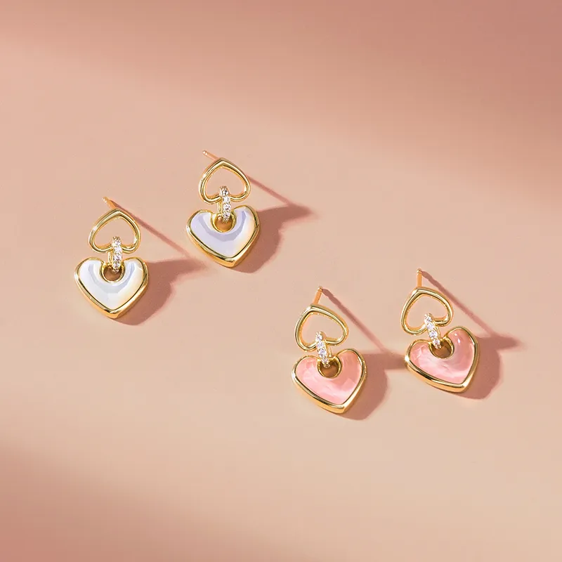 Amber Lollipop Shell Earrings Women's-5