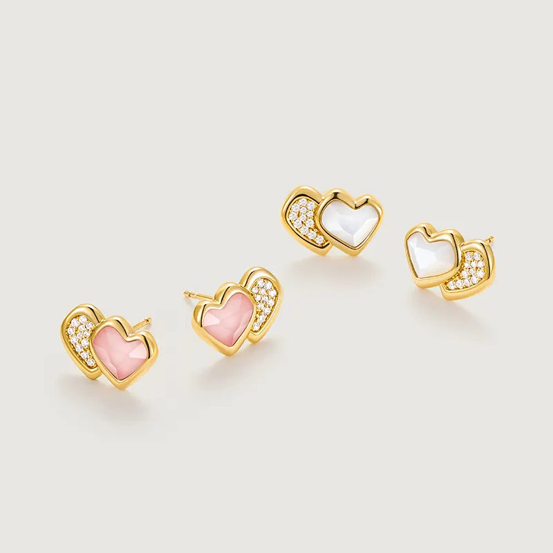 Amber Lollipop AMOUR Collection Shell Stud Earrings Women's-2