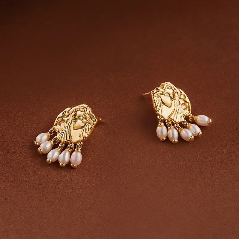 Amber Lollipop Pearl Earrings Women's-2