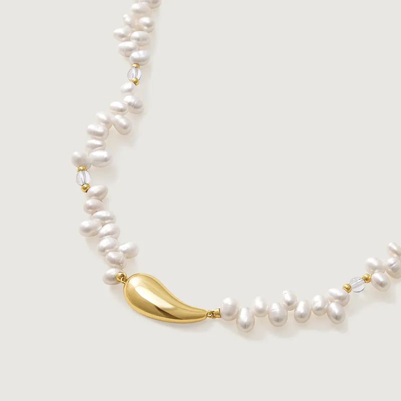 Amber Lollipop Pearl Necklaces Women's-5