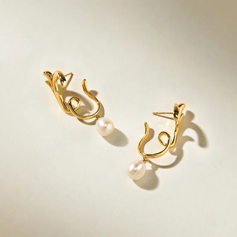 Amber Lollipop Lilith Garden Collection Pearl Earrings Women's-2