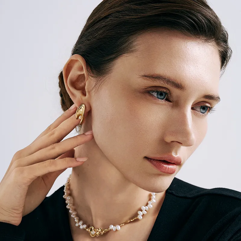 Amber Lollipop Pearl Earrings Women's-4