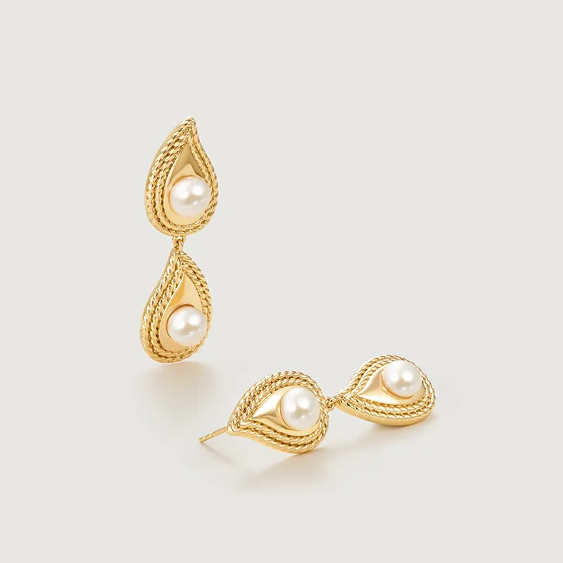 Amber Lollipop Pearl Earrings Women's-6