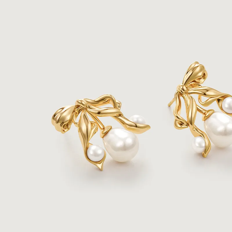 Amber Lollipop Pearl Earrings Women's-3