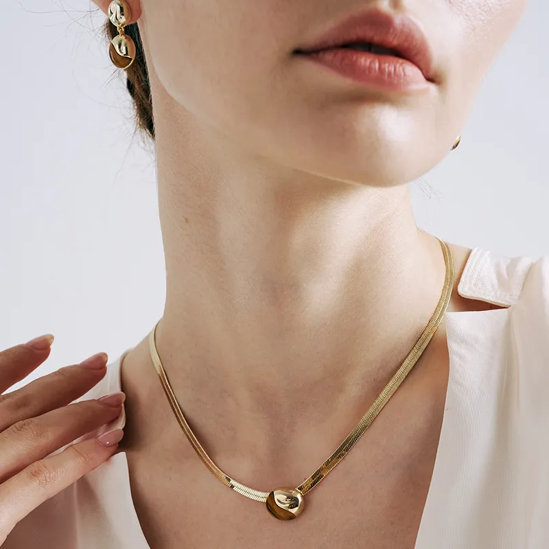 Amber Lollipop Tiger's Eye Stone Necklaces Women's-2