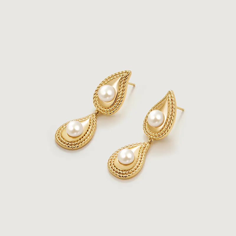 Amber Lollipop Pearl Earrings Women's-4