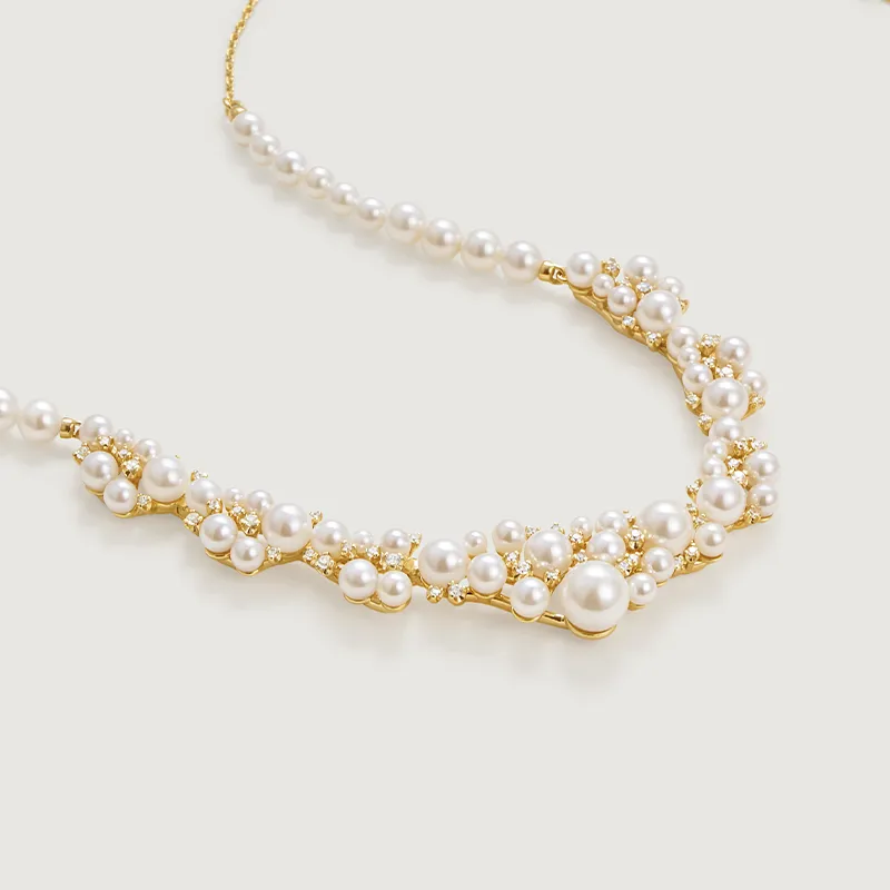Amber Lollipop Shell Pearl Necklaces Women's-4