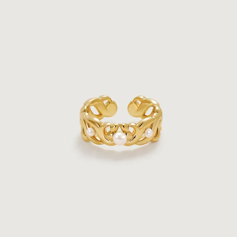 Amber Lollipop Lilith Garden Collection Pearl Rings Women's-6