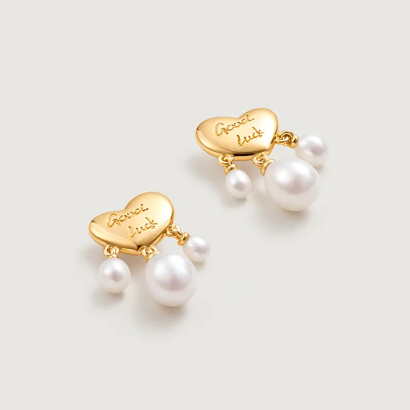 Amber Lollipop Luck Collection Pearl Earrings Women's-6