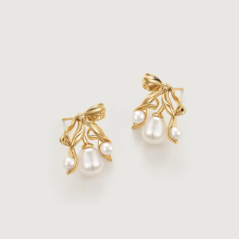 Amber Lollipop Pearl Earrings Women's-4
