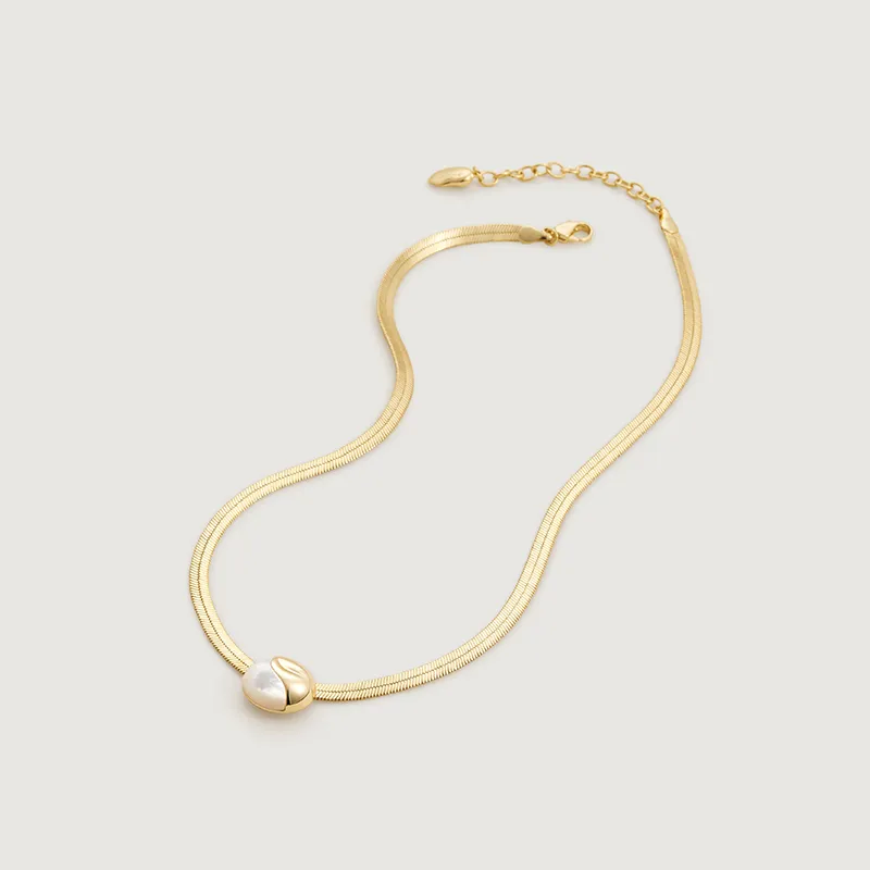 Amber Lollipop Mother Of Pearl Necklaces Women's-5