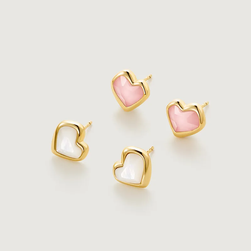 Amber Lollipop Shell Stud Earrings Women's-5