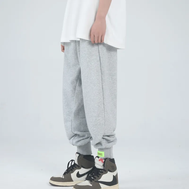 SUPERMOON Autumn And Winter Season Knitted Sports Pants Unisex Black-50