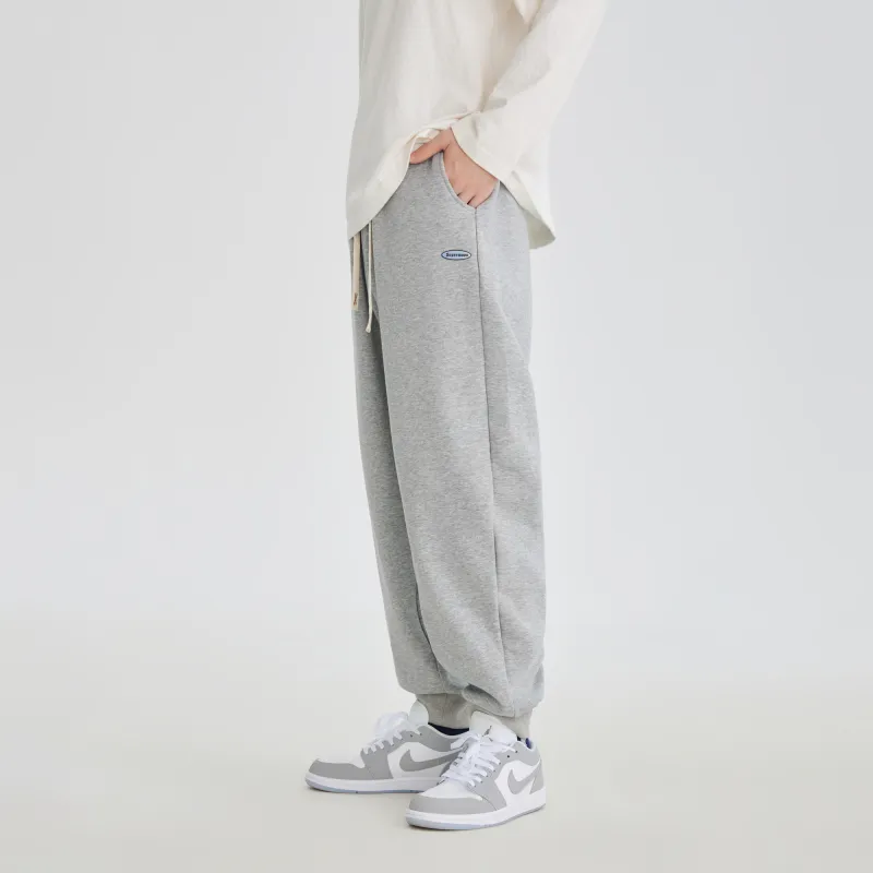 SUPERMOON Thickened And Fleece-Lined Sweatpants Cuffed Pants Unisex-5