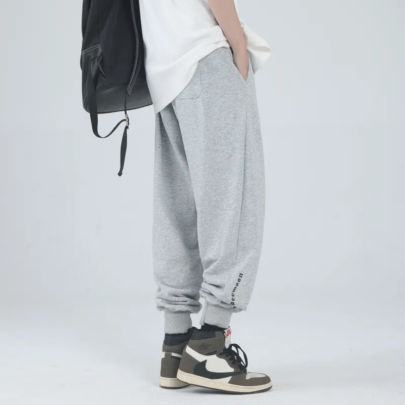 SUPERMOON Autumn And Winter Season Knitted Sports Pants Unisex Black-23
