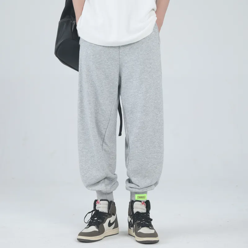 SUPERMOON Autumn And Winter Season Knitted Sports Pants Unisex Black-39