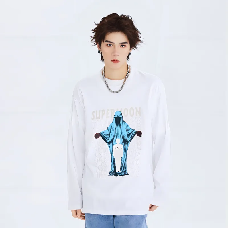 SUPERMOON Long-Sleeved T-Shirt Unisex-10