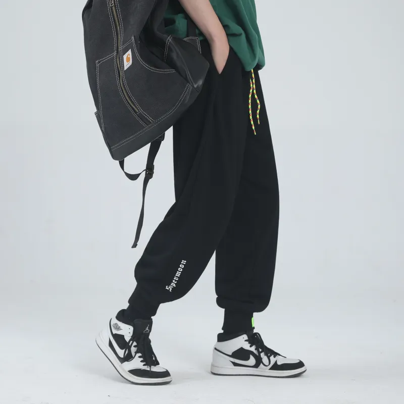 SUPERMOON Autumn And Winter Season Knitted Sports Pants Unisex Black-10